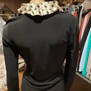 Black Top with Polka Dot Collar